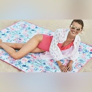 Lilly Pulitzer Beach Mat - Crew Blue TI Sea to Shinning Sea. NWT